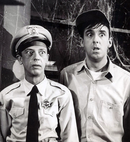 The antics of Barney and Gomer always generate laughs on The Andy Griffith Show