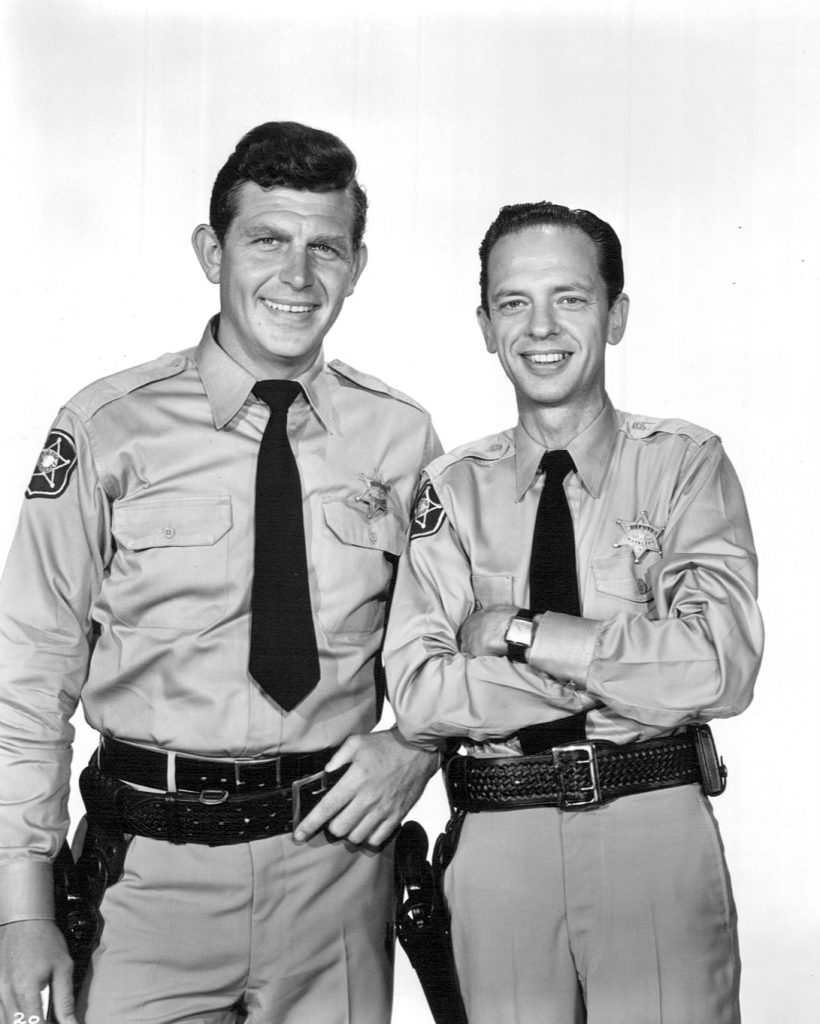 The Andy Griffith Show stars Andy Griffith and Don Knotts